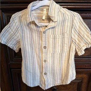 SHORT SLEEVE SHIRT AND SHORT SET || RUSTIC STRIPE -